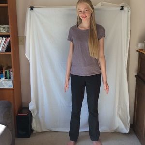 Athleta Wander Pants straight leg.